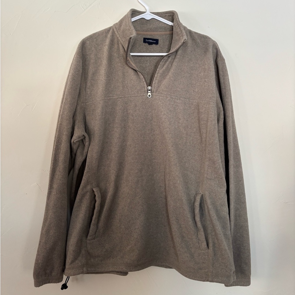 Croft & Barrow Men's Beige Zip-Up Sweater